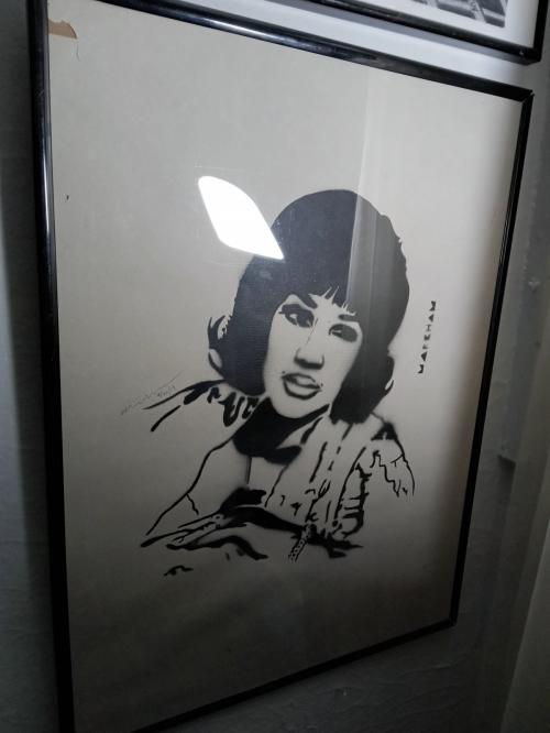 Aretha Franklin (frisket print)