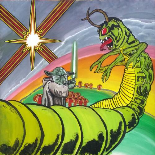 Versus I (Atari Centipede) (giclee on canvas)