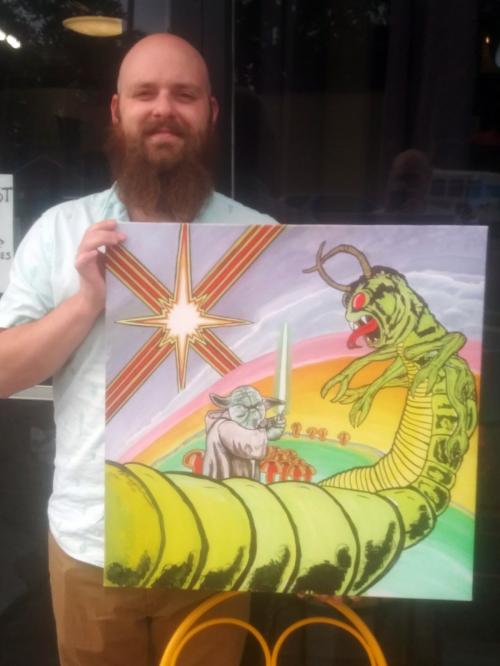 Versus I (Atari Centipede) (giclee on canvas)