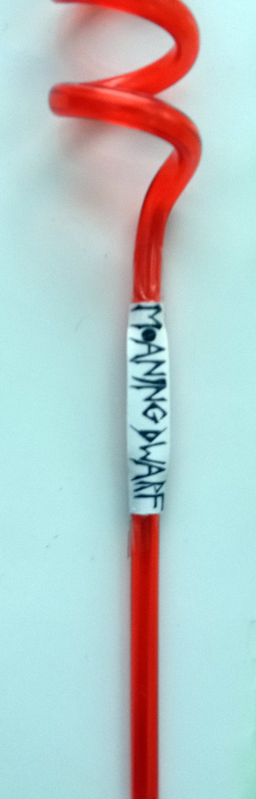 Moaning Dwarf Limited Edition Twisty Straws: Handcrafted Marvels in Green and Orange