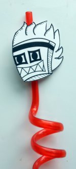 Moaning Dwarf Limited Edition Twisty Straws: Handcrafted Marvels in Green and Orange